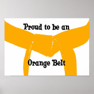 Martial Arts Proud är en utskrift av Orange Bälte Poster