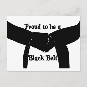 Martial Arts Proud är ett svart vykort för Bälte