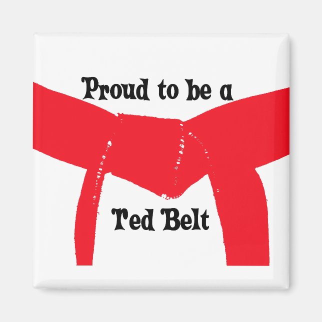 Martial Arts Proud är Röda Bälte Magnet (Framsidan)