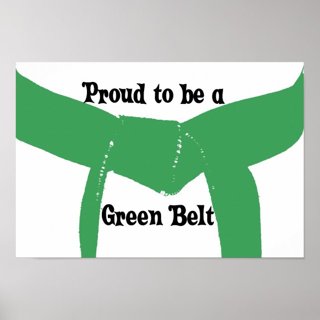Martial Arts Proud som ska bli Grönt Bälte Poster (Framsidan)