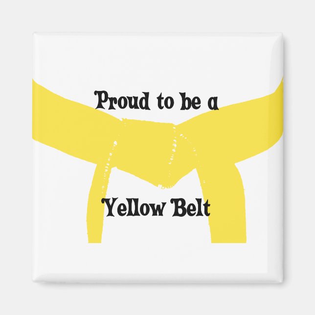 Martial Arts Proud som ska bli Gult Bälte Magnet (Framsidan)