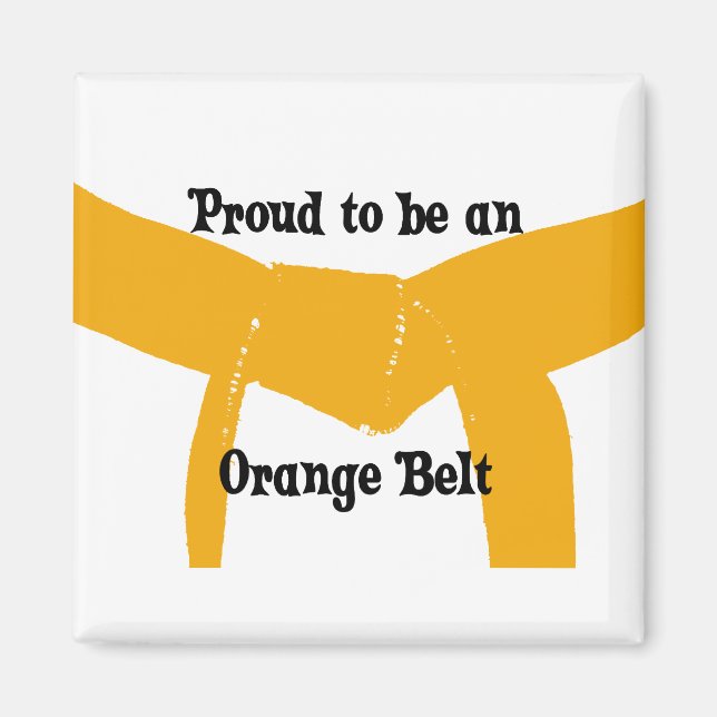 Martial Arts Proud som ska bli Orange Bälte Magnet (Framsidan)