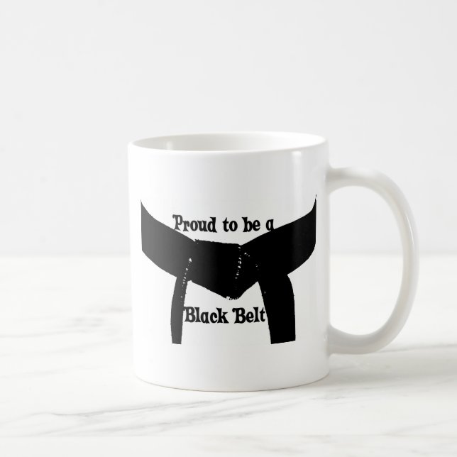 Martial Arts Proud som ska vara en svart Bälte Kaffemugg (Höger)