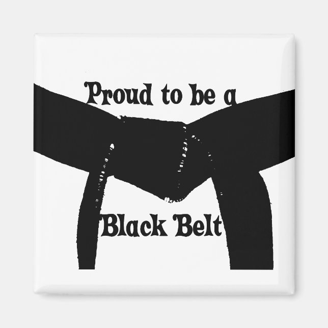 Martial Arts Proud som ska vara en svart Bälte Magnet (Framsidan)