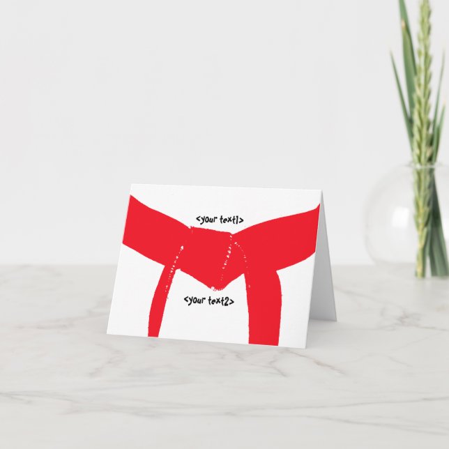 Martial Arts Red Bälte Kort (Framsida)