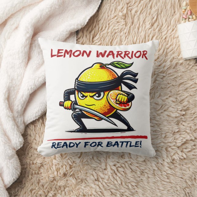Martial Arts Samurai Lemon Warrior Kudde (Filt)
