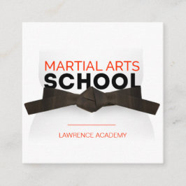 Martial Arts School / Karate dojo Fyrkantigt Visitkort