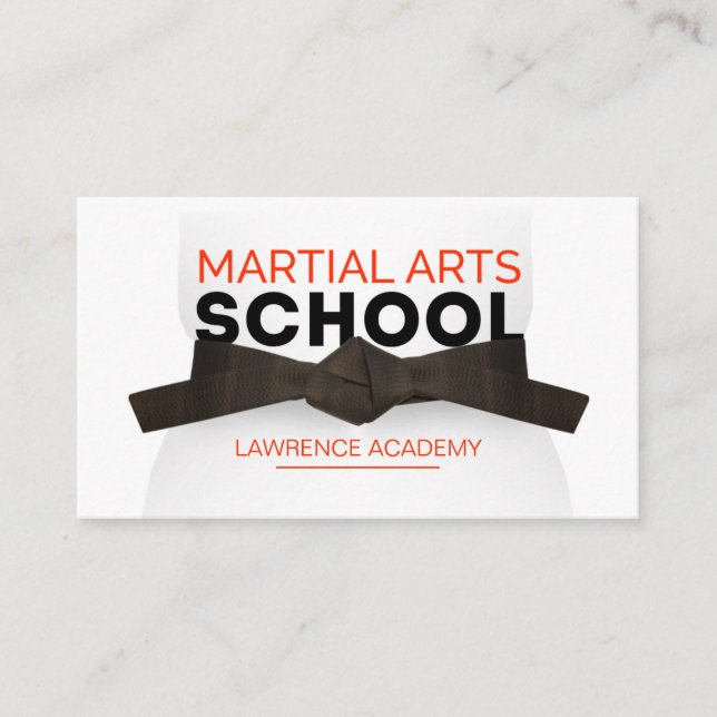 Martial Arts School / Karate dojo Visitkort (Framsida)