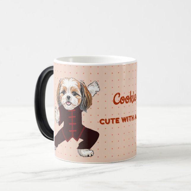 Martial Arts Shih Tzu Mug – Cute Dog Gift Magisk Mugg (Framsida vänster)