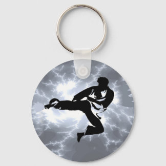 Martial Arts Silver Blixtman Nyckelring