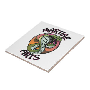 Martial Arts Snake Kakelplatta