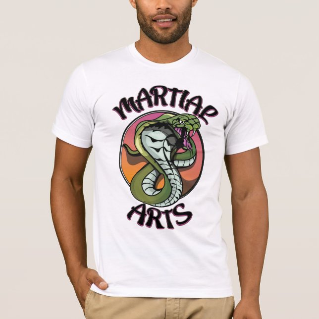 Martial Arts Snake T Shirt (Framsida)