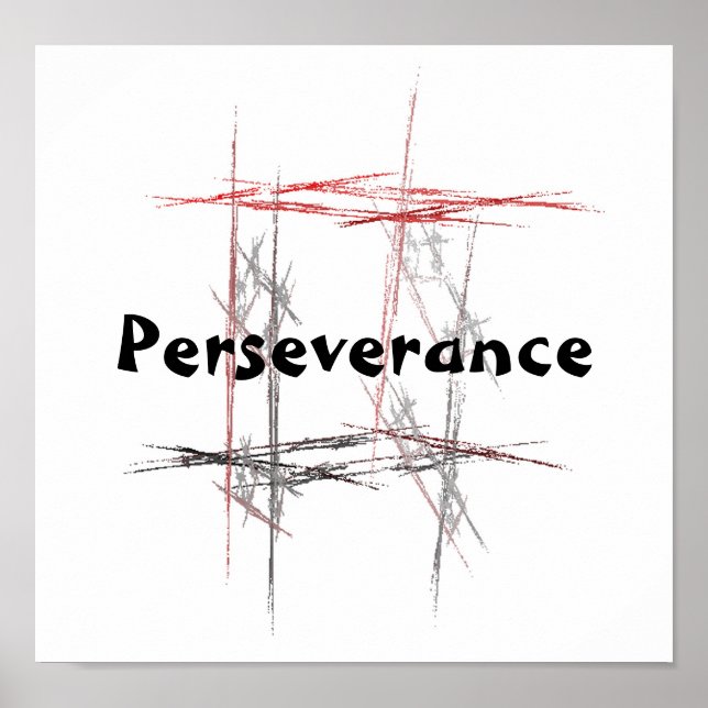 Martial Arts Taekwondo Tenets Perseverance Poster (Framsidan)