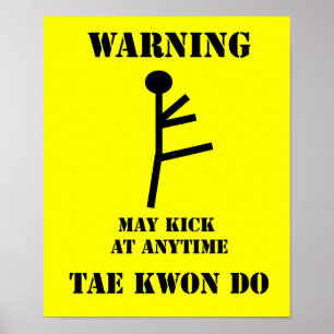 Martial Arts Taekwondo Varning Poster