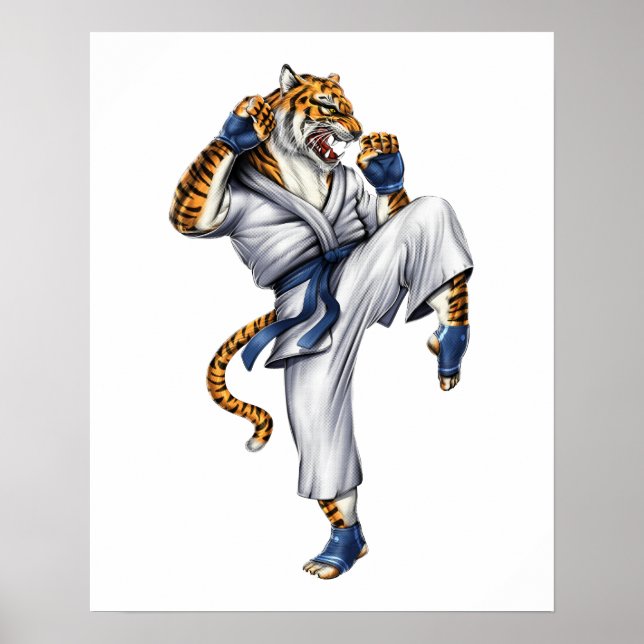 Martial Arts Tiger Poster (Framsidan)