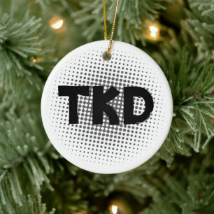 Martial Arts TKD Dots Julgransprydnad Keramik