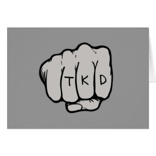 Martial Arts TKD Taekwondo Fist Grått OBS Kort