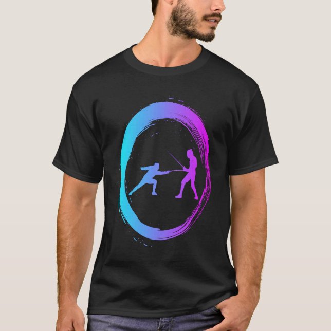 Martial fencer epee fencing t shirt (Framsida)