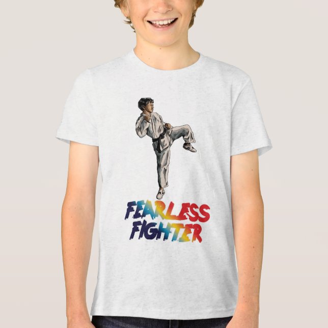 "Martial Mastery, Fearless Fighter" T Shirt (Framsida)