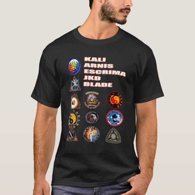 Martial of Kali escrima vinge chun T Shirt (Framsida)