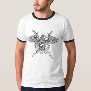Martial Roman Emblem Ögon, hjälm och svärd T Shirt