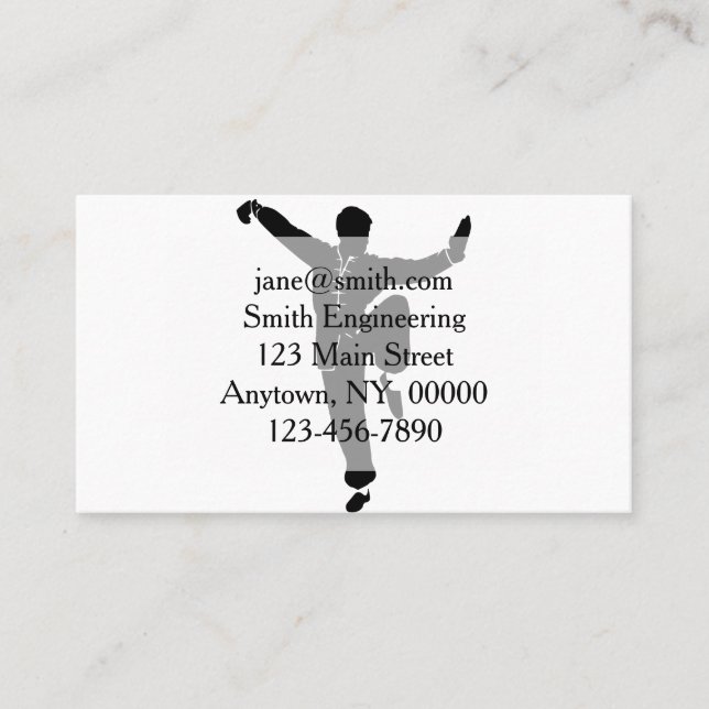 Martialartister - Välj bakgrund färg Visitkort (Framsida)