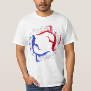 Martialisk Flöde Abstrakt Yin Yang Kampsport T Shirt