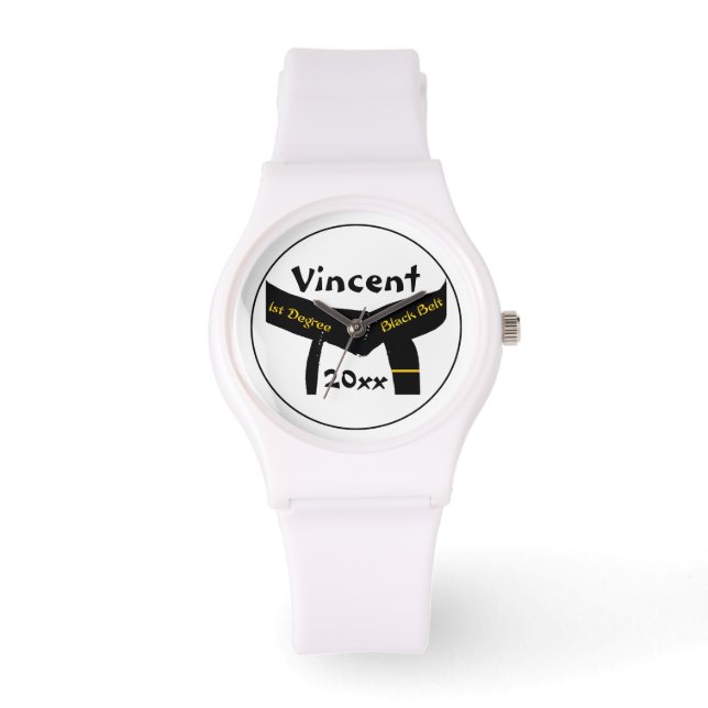 Martialkonst 1:a graden Black Bälte Armbandsur (Framsida)