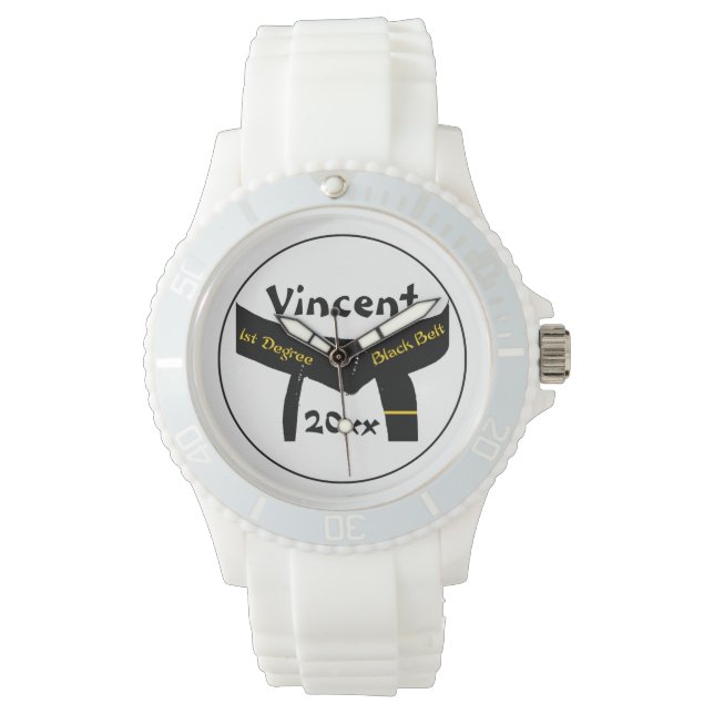 Martialkonst 1:a graden Black Bälte Armbandsur (Framsida)