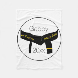 Martialkonst 1:a graden Black Bälte Fleecefilt