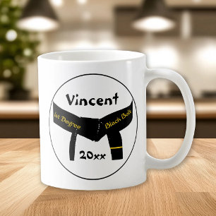 Martialkonst 1:a graden Black Bälte Kaffemugg