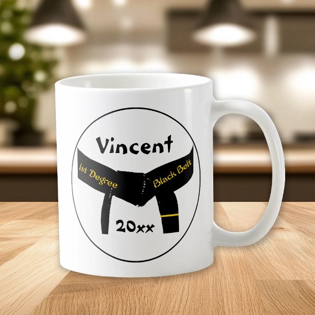 Martialkonst 1:a graden Black Bälte Kaffemugg (Skapare uppladdad)