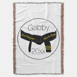 Martialkonst 3:e gradens svart Bälte Filt