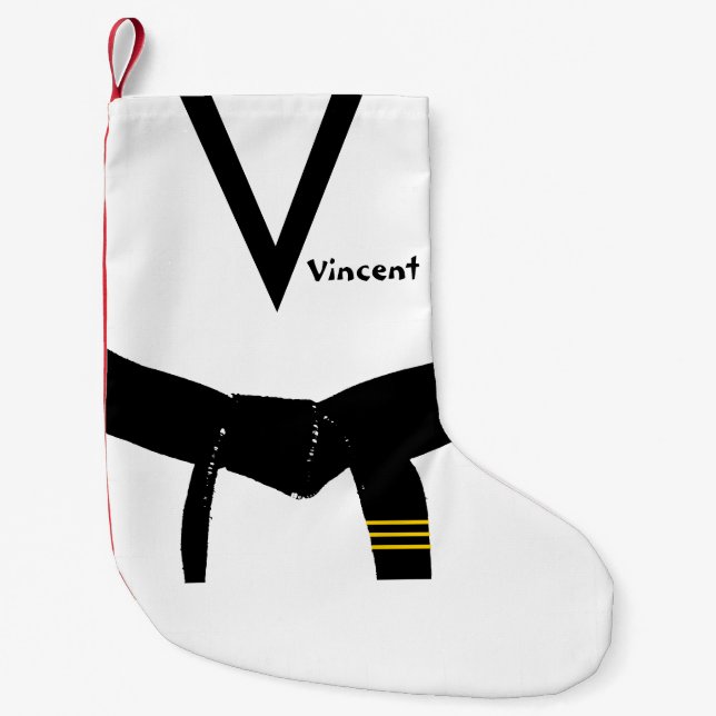 Martialkonst 3:e gradens svart Bälte Liten Julstrumpa (Framsidan)