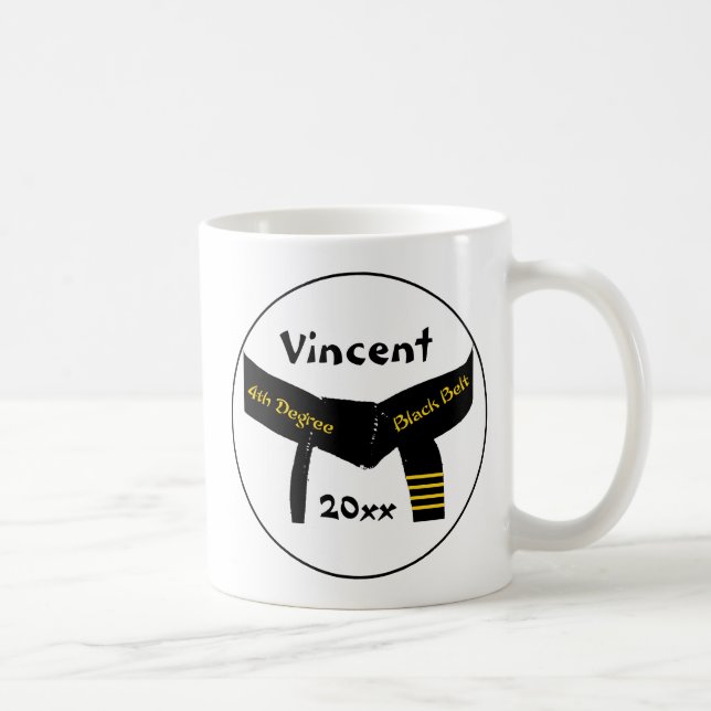 Martialkonst 4:e graden Black Bälte-kaffe Mugg (Höger)