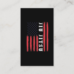 Martialkonst American Flagga Brazilian Jiu Jitsu Visitkort