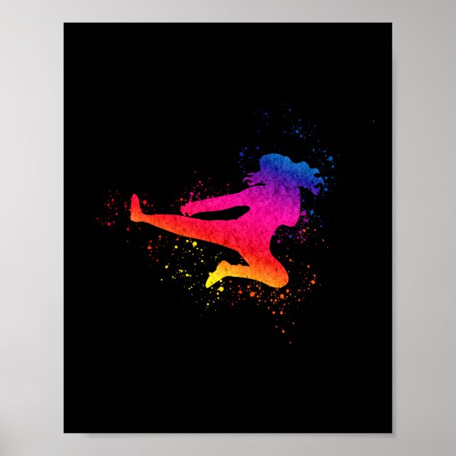 Martialkonst av honkön, Hög kind, Färg Stänk Poster (Framsidan)