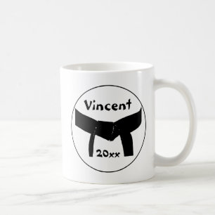 Martialkonst Basic Black Bälte Kaffemugg