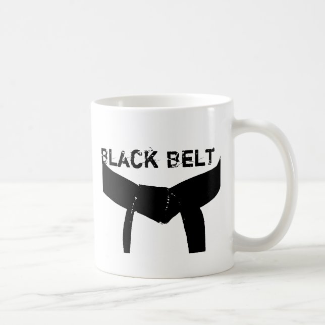 Martialkonst Basic Black Bälte Kaffemugg (Höger)