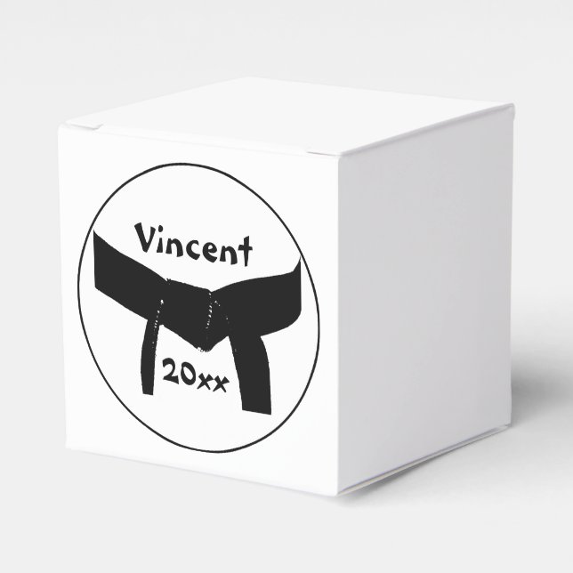 Martialkonst Basic Black Bälte Presentaskar (Framsidan Sidan)