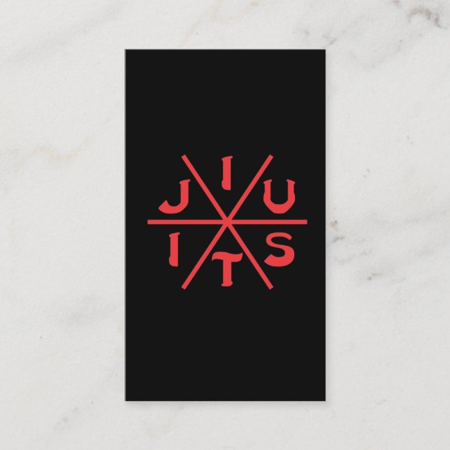 Martialkonst BJJ Brasilian Jiu Jitsu Fighting Visitkort (Framsida)