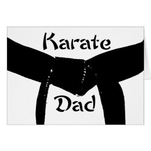 Martialkonst Black Bälte Karate Pappa OBS Kort