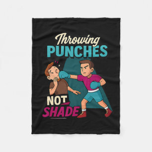 Martialkonst Boxing Humor Throwing Slår design Fleecefilt