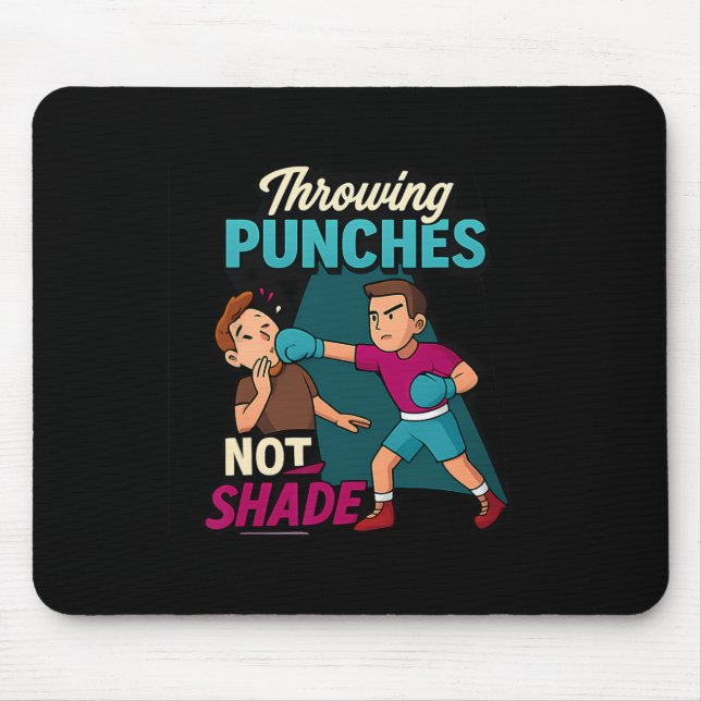Martialkonst Boxing Humor Throwing Slår design Musmatta (Framsidan)
