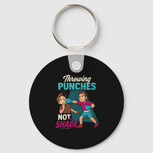 Martialkonst Boxing Humor Throwing Slår design Nyckelring