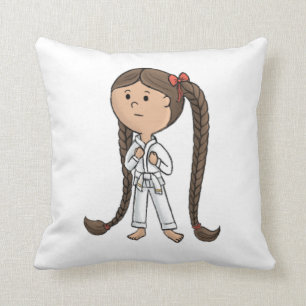 Martialkonst flicka Pillow Kudde