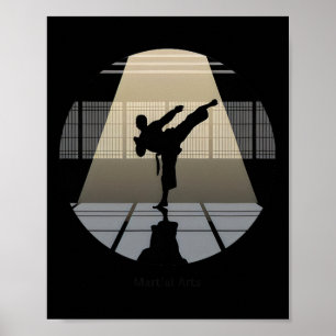 Martialkonst - fliken Disciplin och styrka Karate Poster