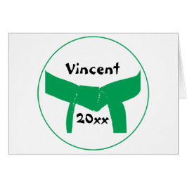 Martialkonst Grönten Bälte Hälsningskort