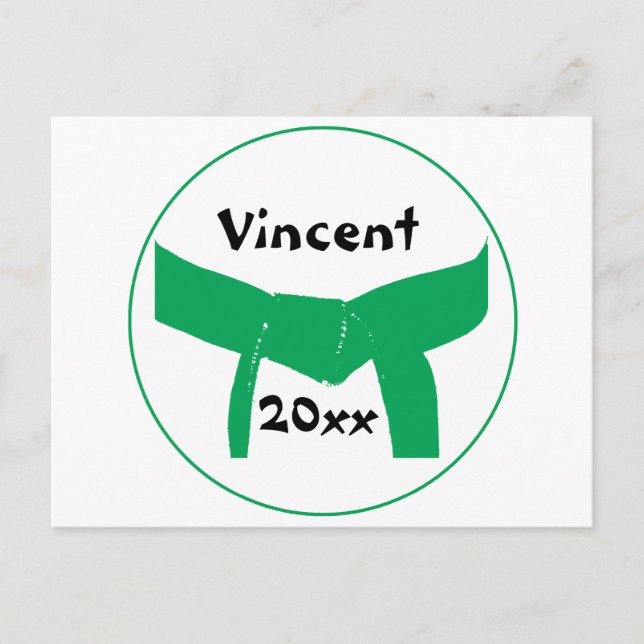 Martialkonst Grönten Bälte Vykort (Framsida)