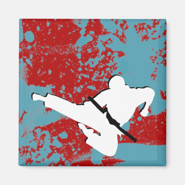 Martialkonst: grunge silhouettes : magnet (Framsidan)